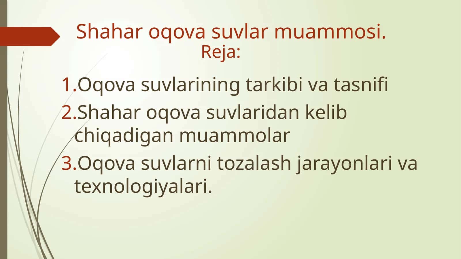 Shahar oqova suvlar muammosi 1