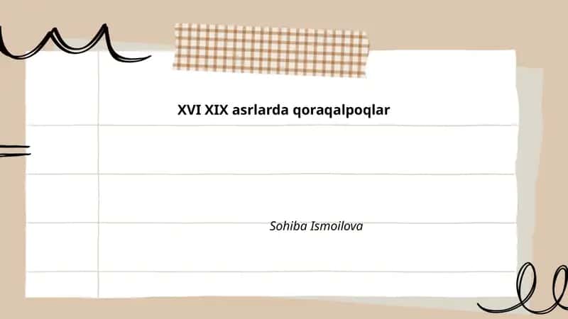 XVI XIX asrlarda qoraqalpoqlar 1