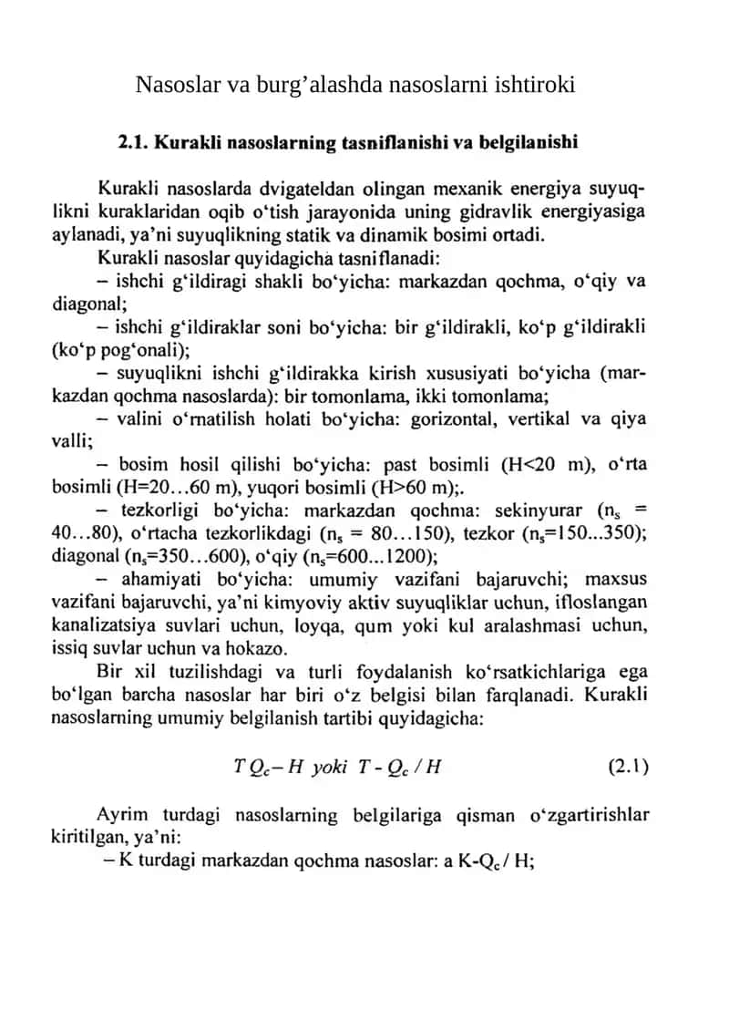Nasoslar va burg’alashda nasoslarni ishtiroki 1