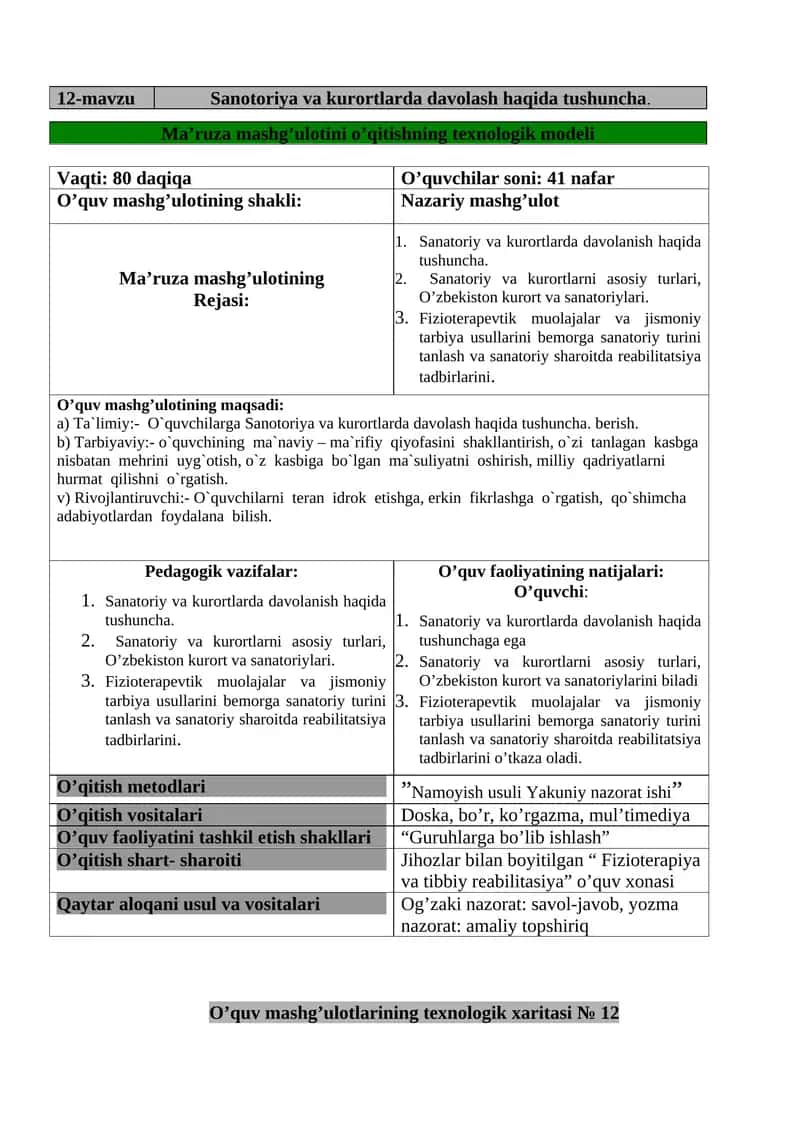 Sanotoriya va kurortlarda davolash haqida tushuncha 1