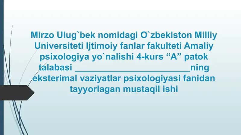 Stressli vaziyatlar rivojlanishining egrisi 1