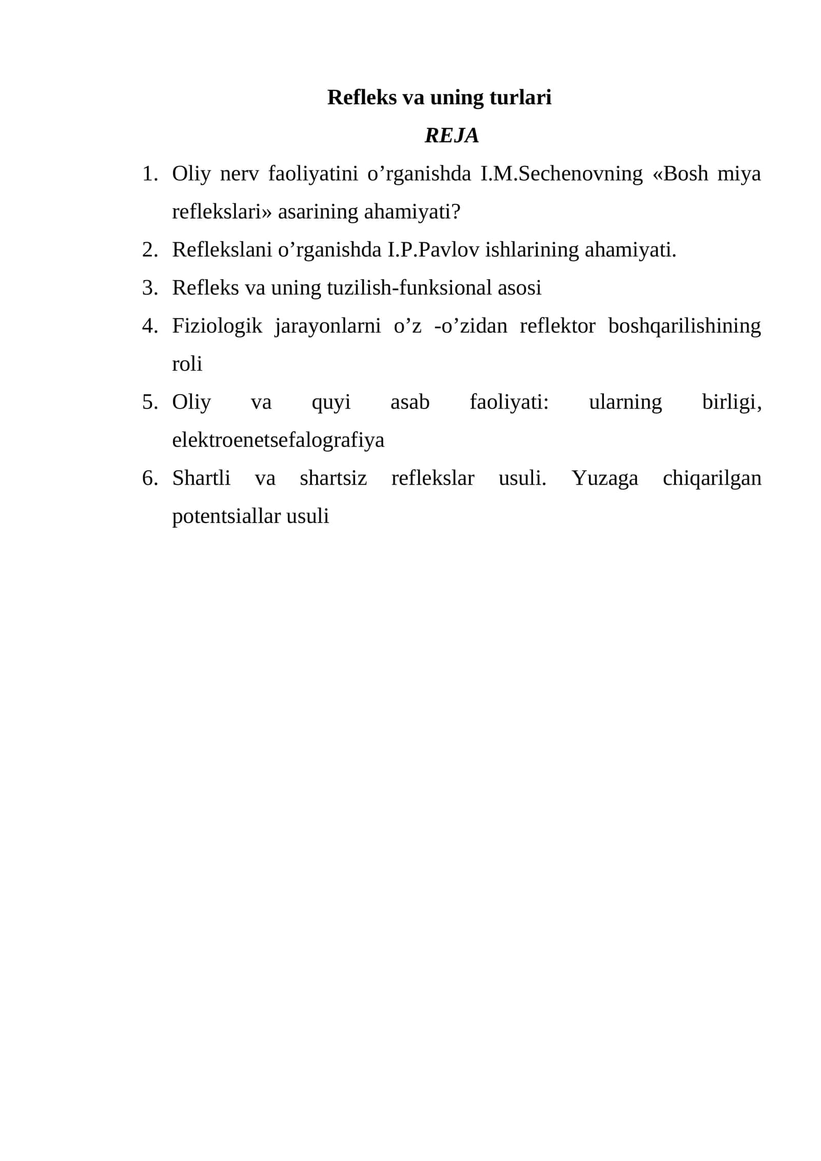 Refleks va uning turlari 1
