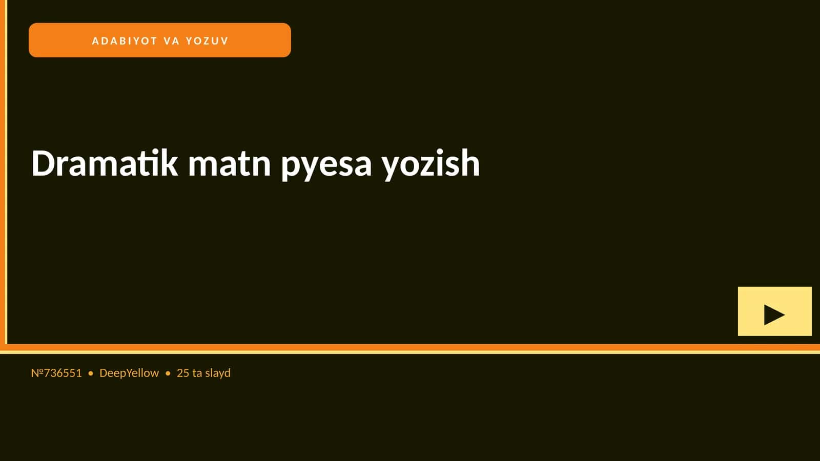 Dramatik matn pyesa yozish 1