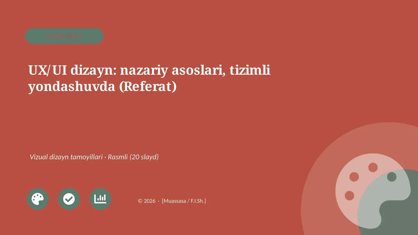 UX/UI dizayn: nazariy asoslari, tizimli yondashuvda (Referat) 1