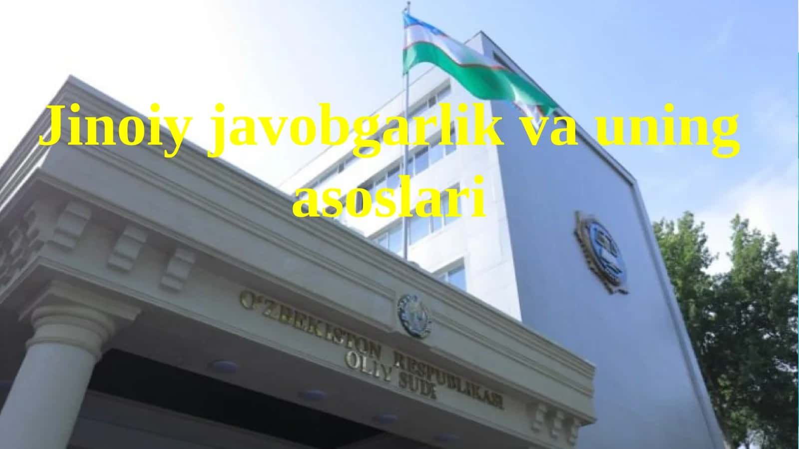 Jinoiy javobgarlik va uning asoslari 1
