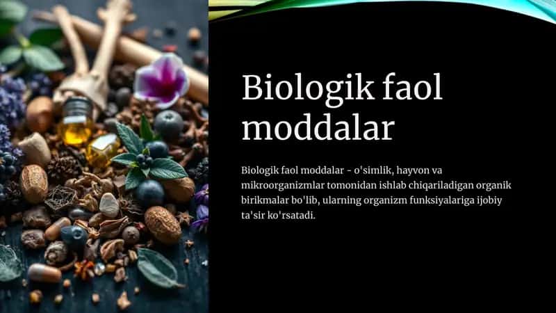 Biologik faol moddalar 1