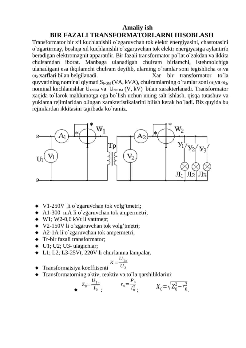 Transformatorlar 1