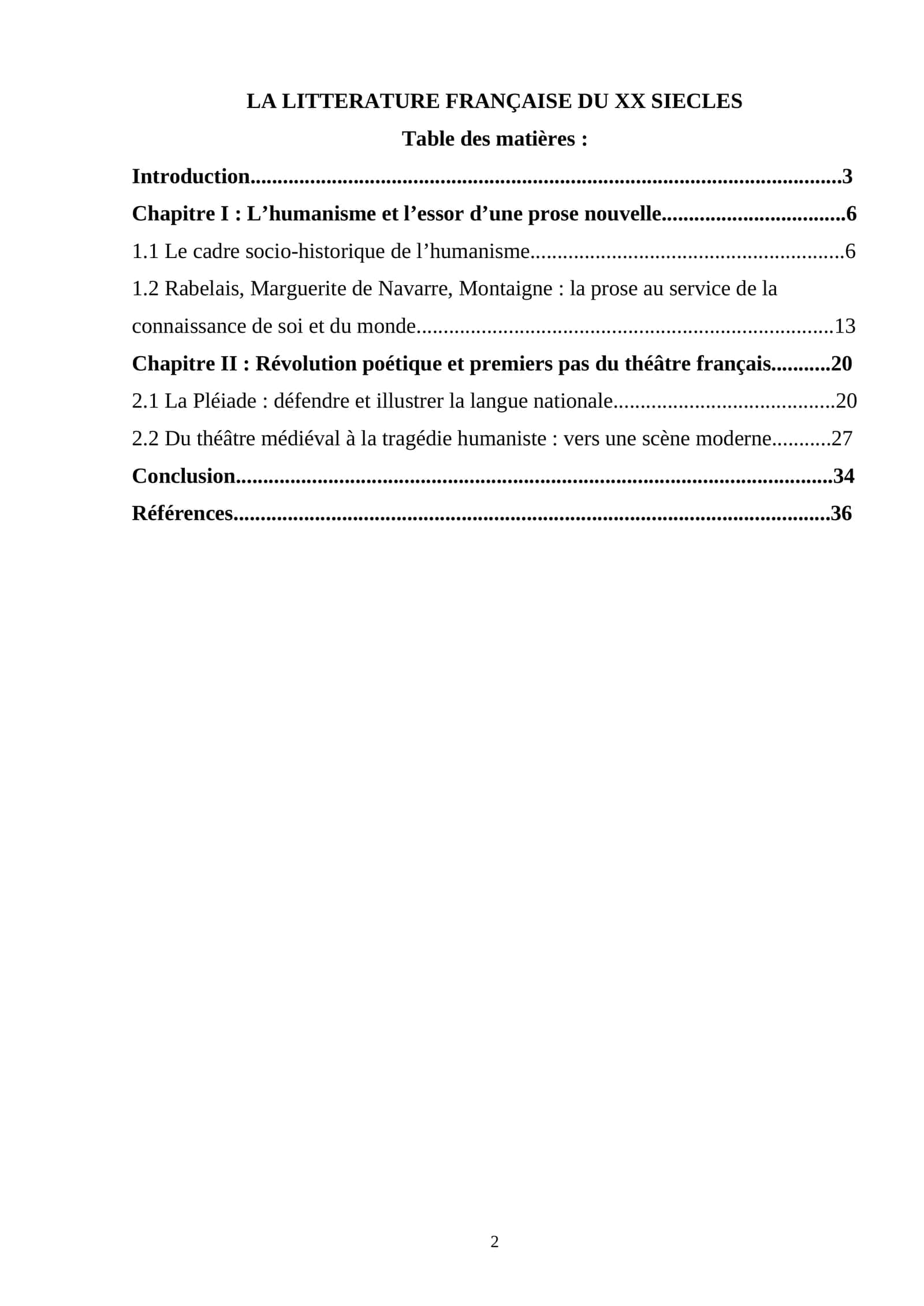 LA LITTERATURE FRANÇAISE DU XX SIECLES 1