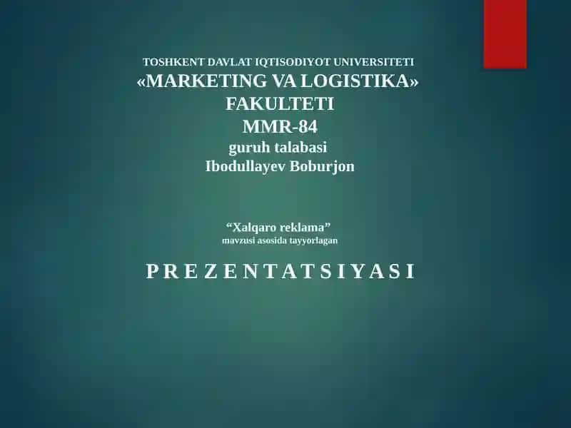 "Xalqaro reklama"