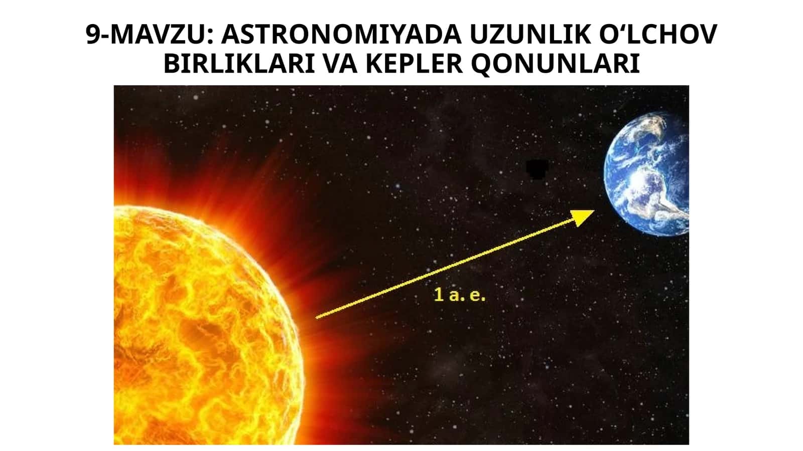 Astronomiyada uzunlik o'lchovlari 1