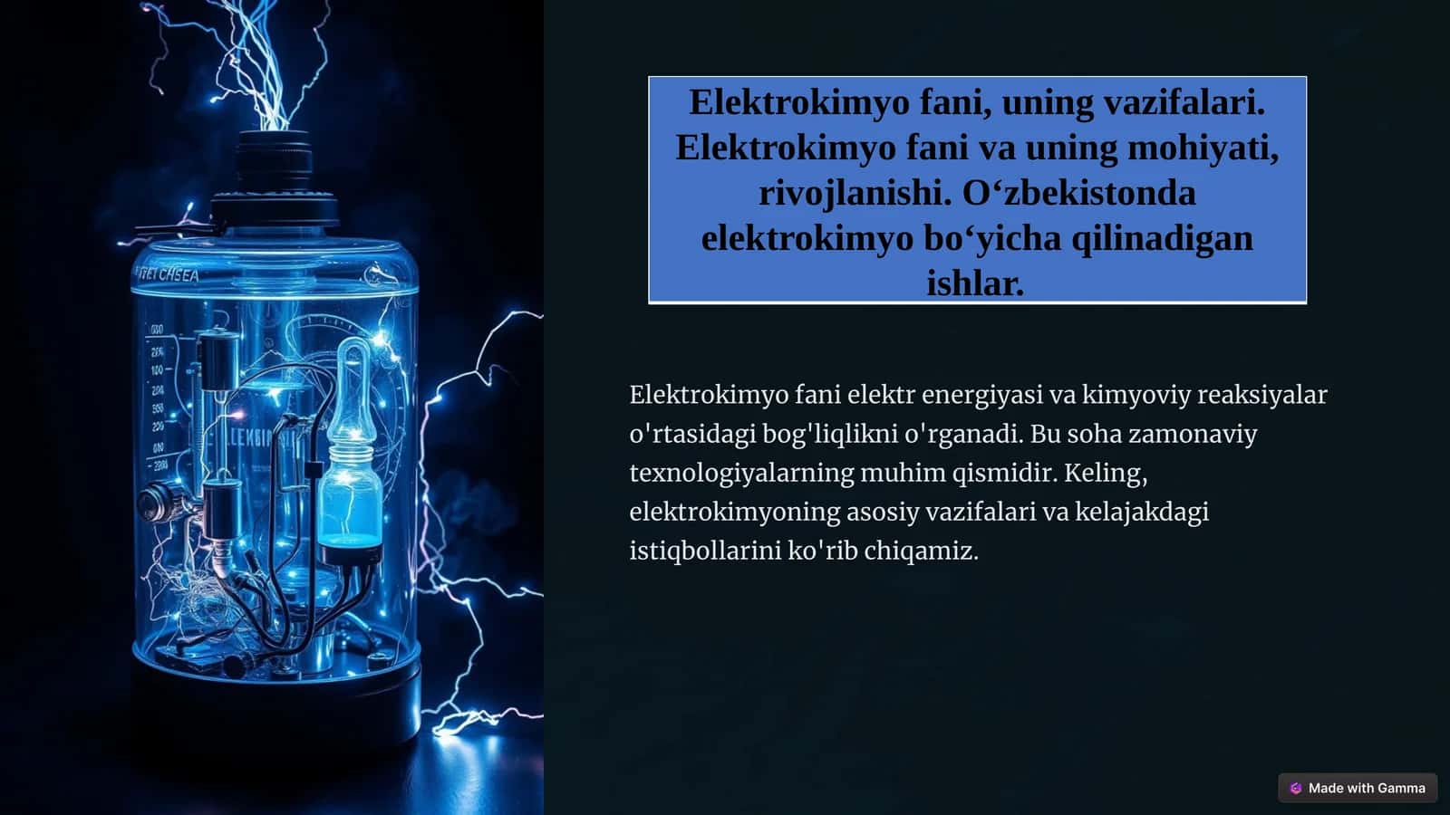 Elektrokimyo fani 1
