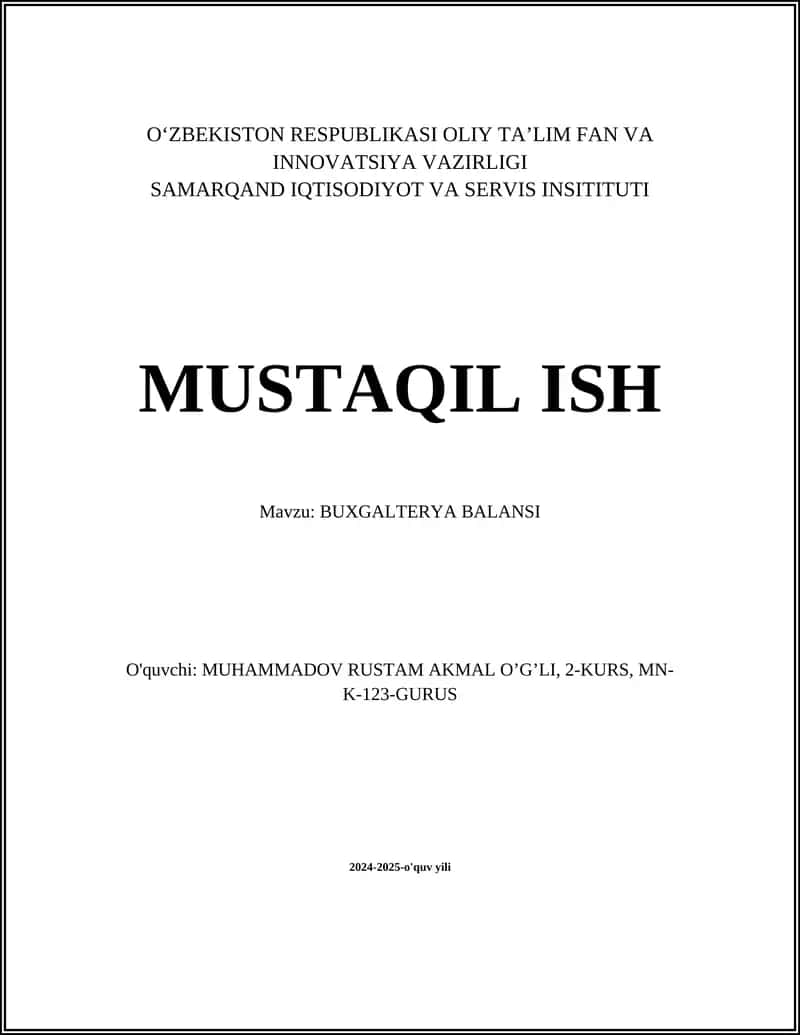BUXGALTERYA BALANSI 1