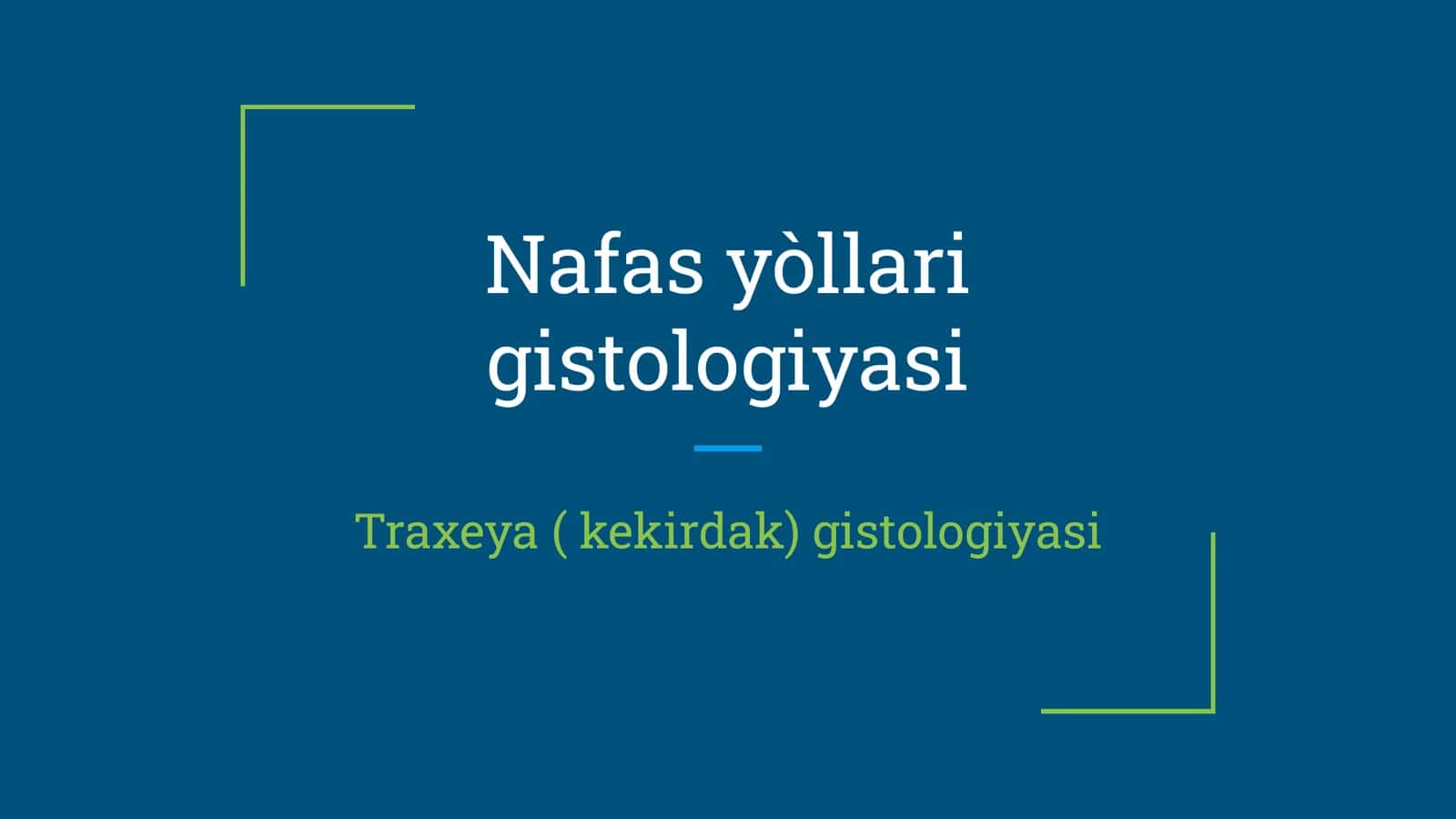 Traxeya gistologiyasi 1