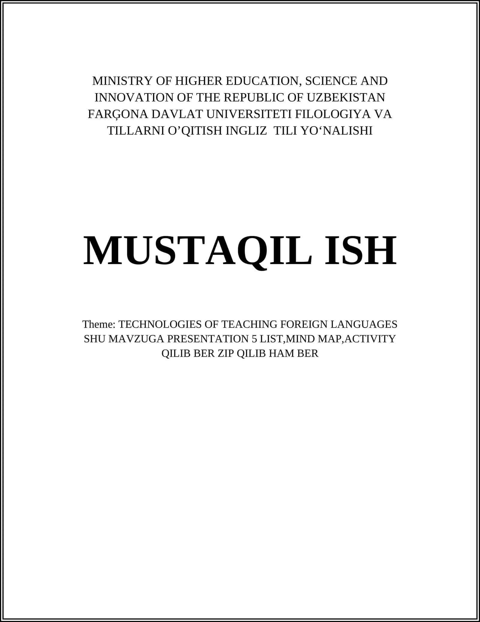 Technologiyalar Ingliz Tili O'qitishda 1