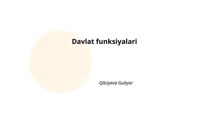 Davlat funksiyalari 1