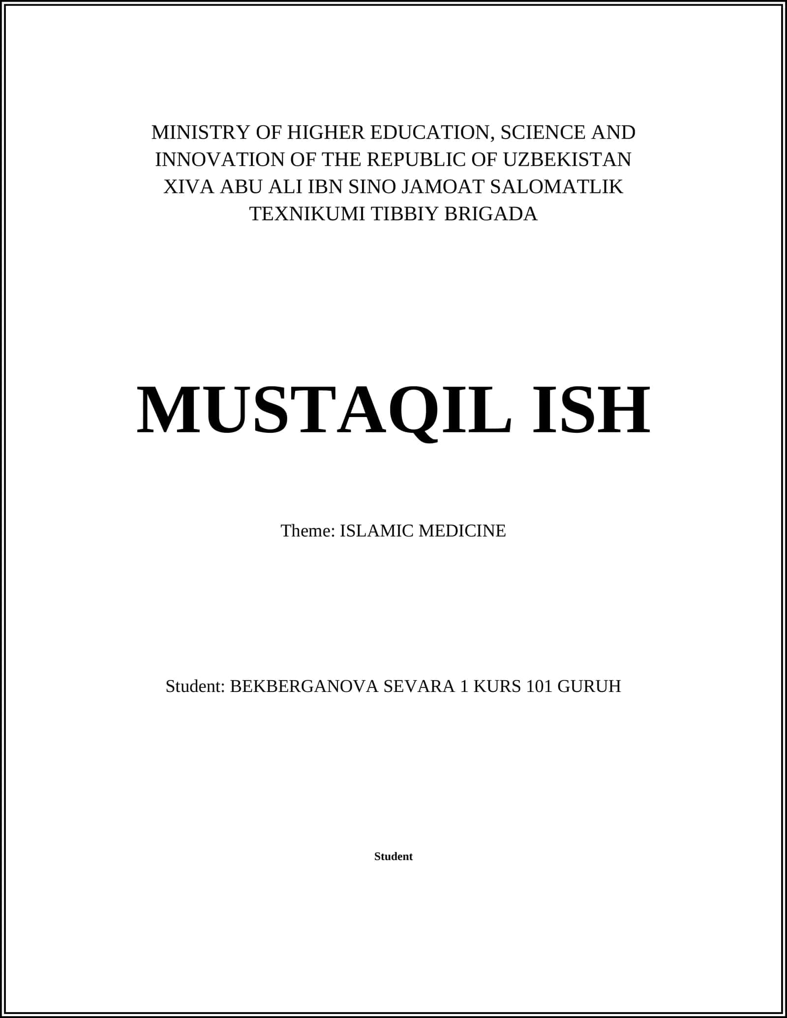 Prophetic Medicine (Tibb an-Nabawi) 1