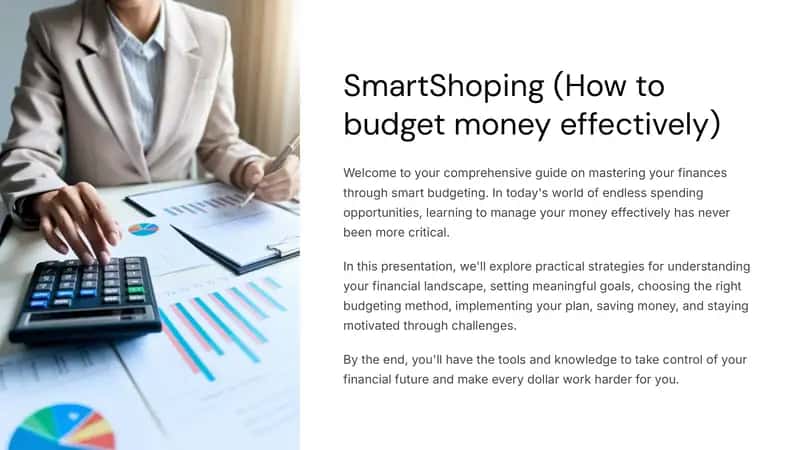 SmartShoping(How to budget money effectively) 1