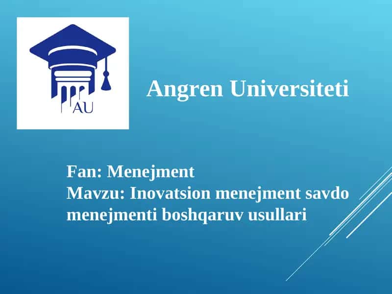 Inovatsion menejment savdo menejmenti boshqaruv usullari 1