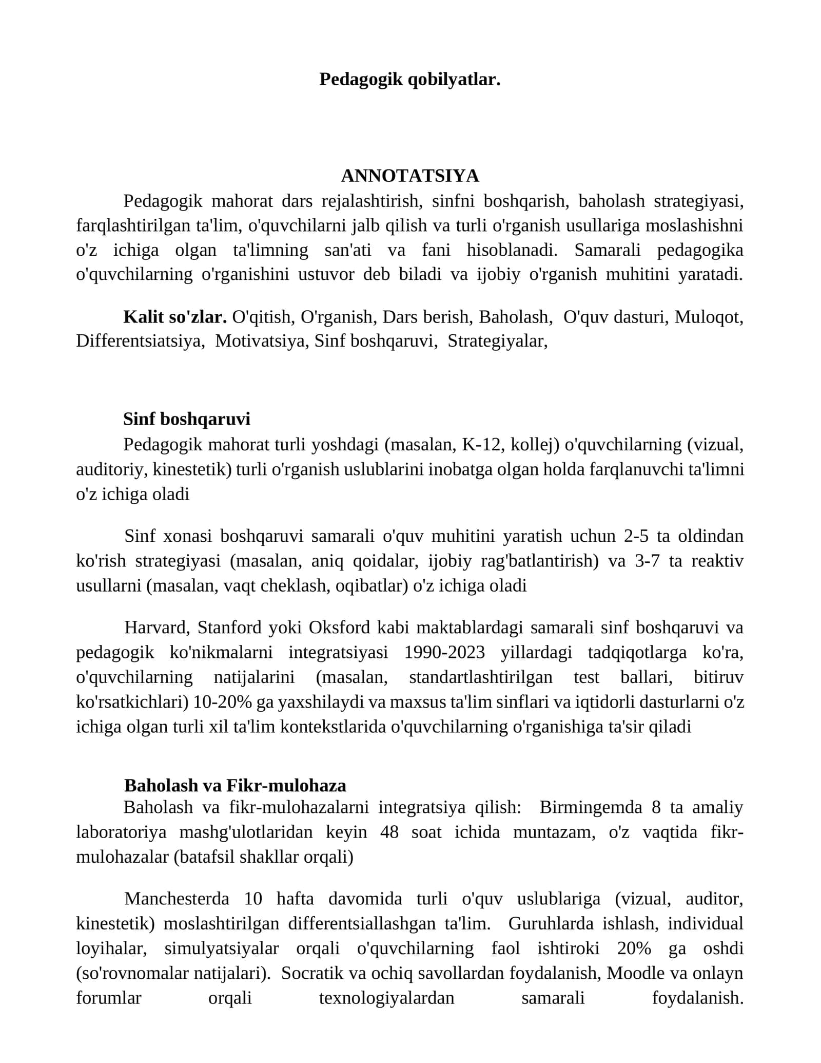 Pedagogik qobilyatlar 1