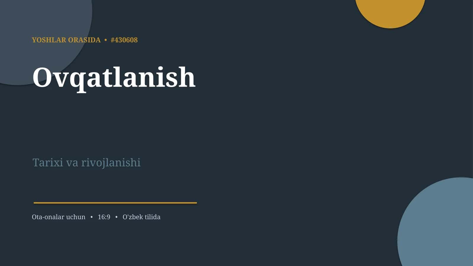 Ovqatlanish 1