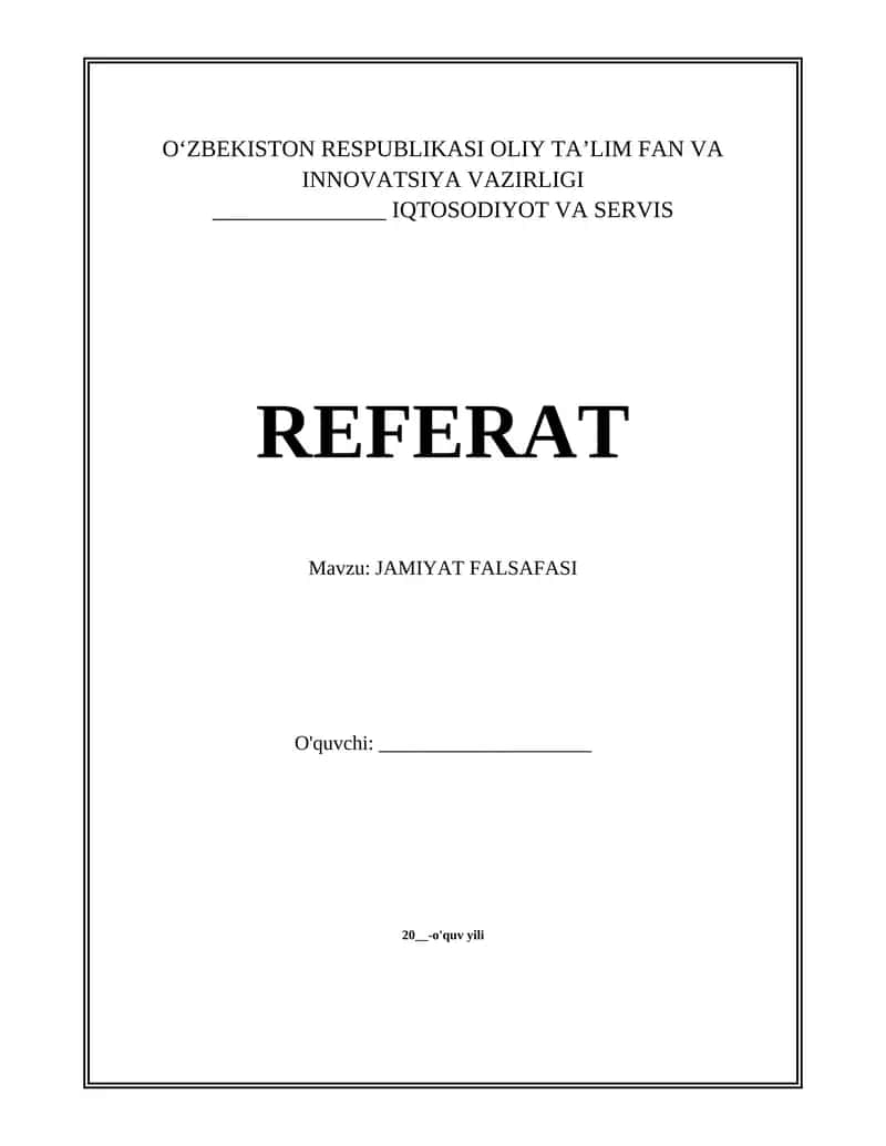 JAMIYAT FALSAFASI 1