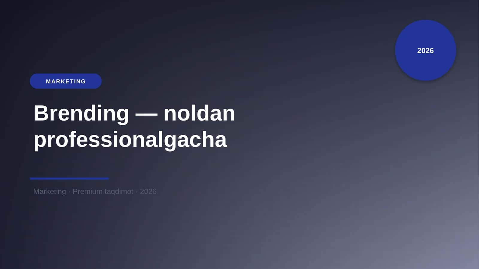 Brending — noldan professionalgacha 1