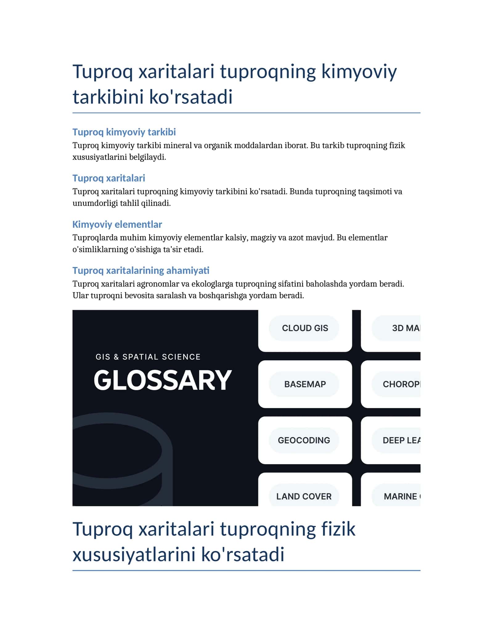 Tuproq xaritalari 1