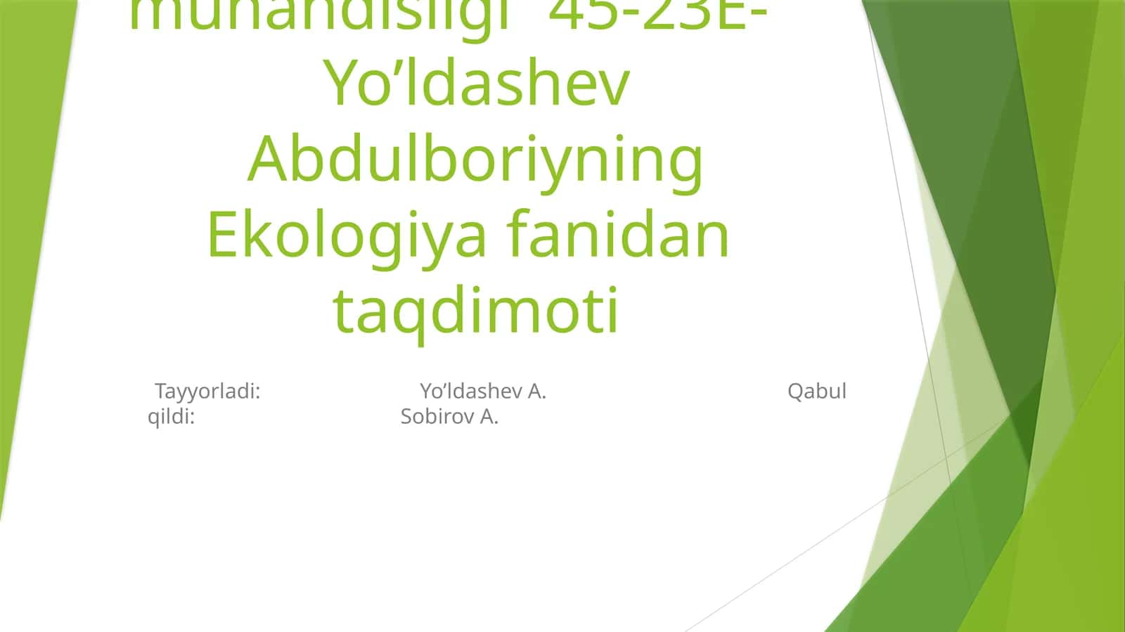 Orolva Orolboyiekologiyasi 1