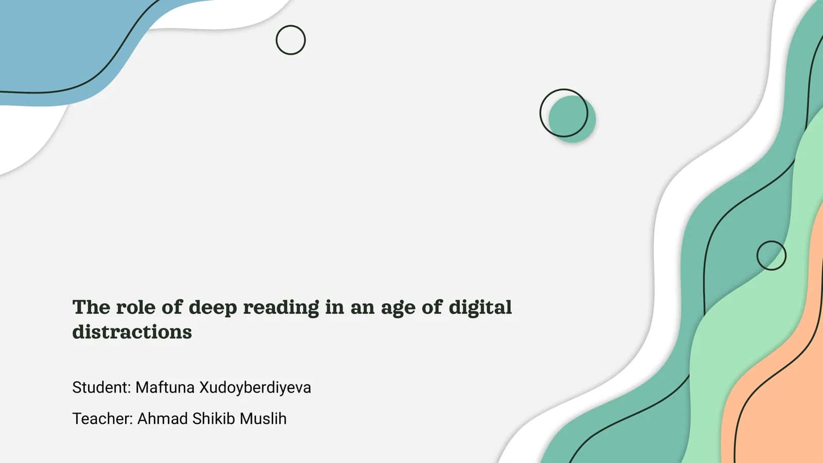 Deep Reading in the Digital Age 1