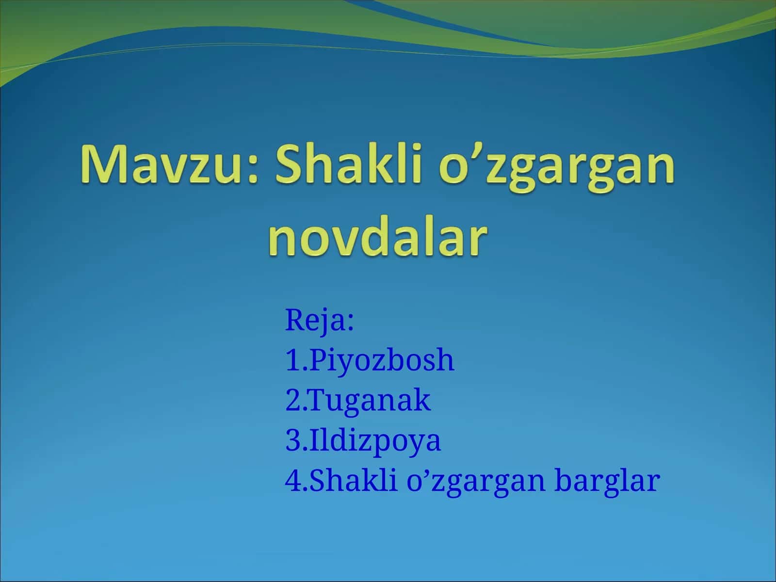 Bargning tuzilishi 1