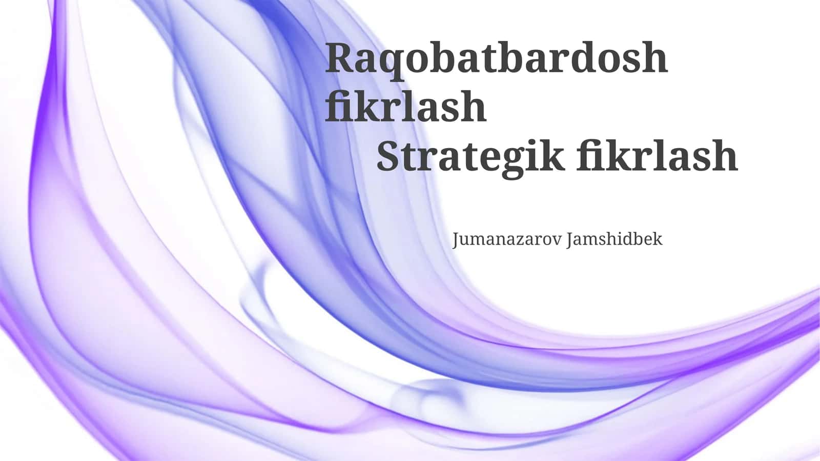Bozor Tahlili va Baholash 1