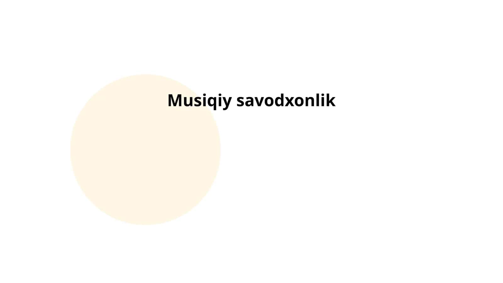 Musiqiy savodxonlik 1