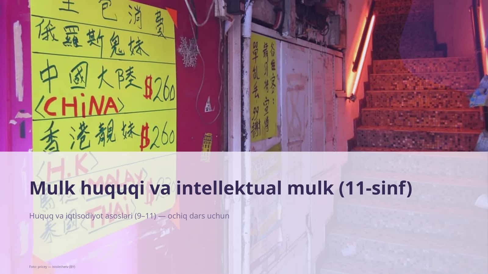 Mulk huquqi va intellektual mulk (11-sinf) 1