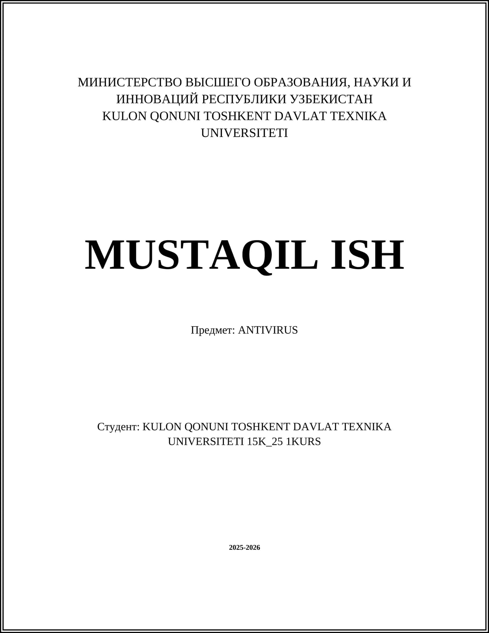 ANTIVIRUS 1
