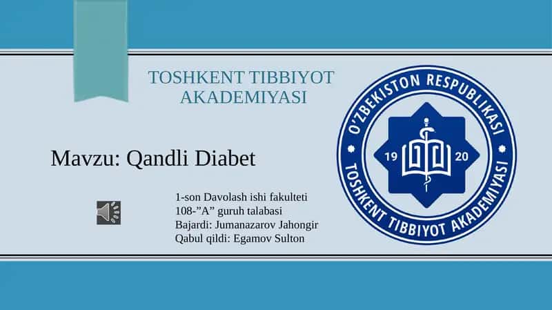 Qandli Diabet 1