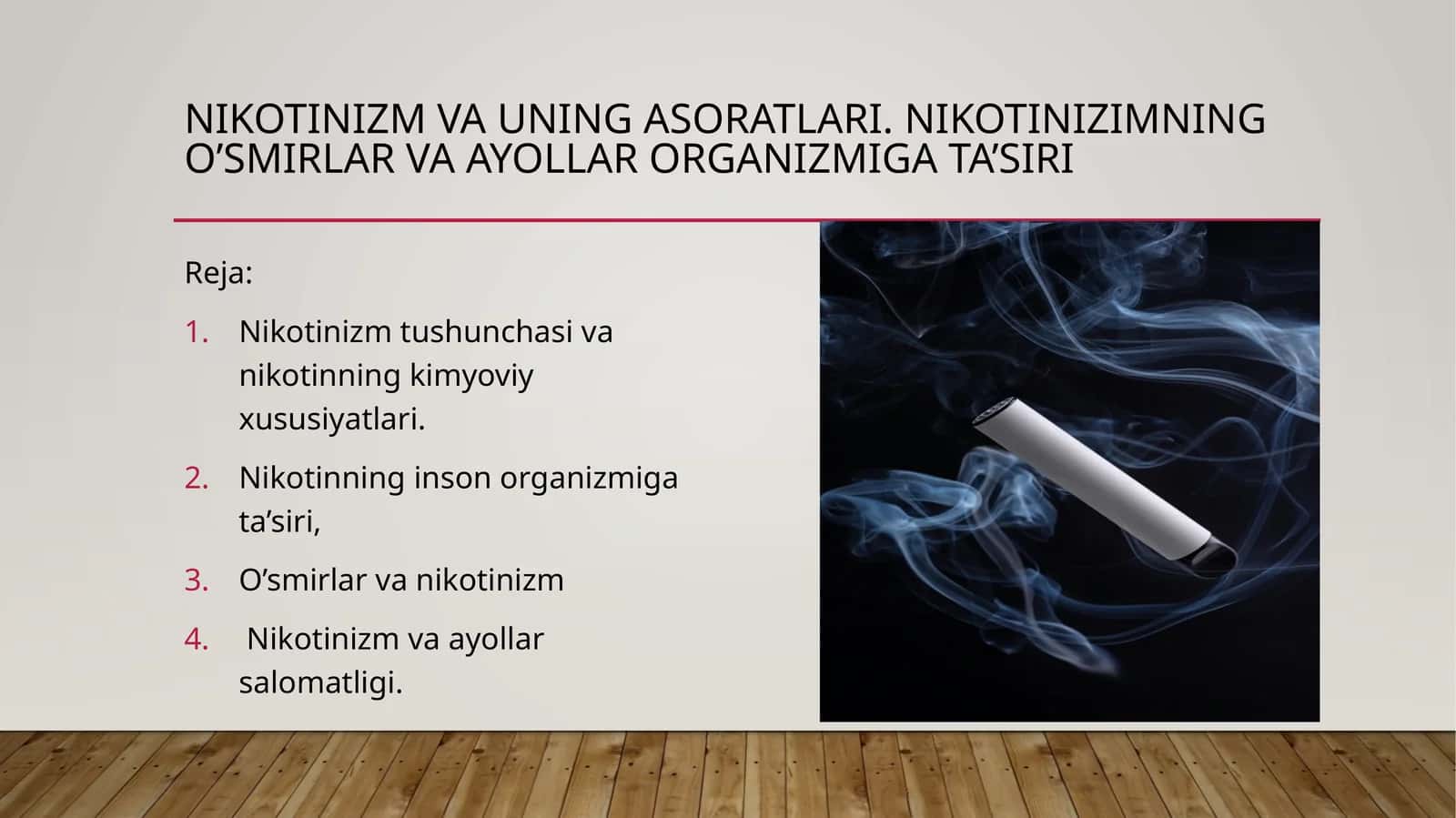 Nikotinizm va uning asoratlari 1
