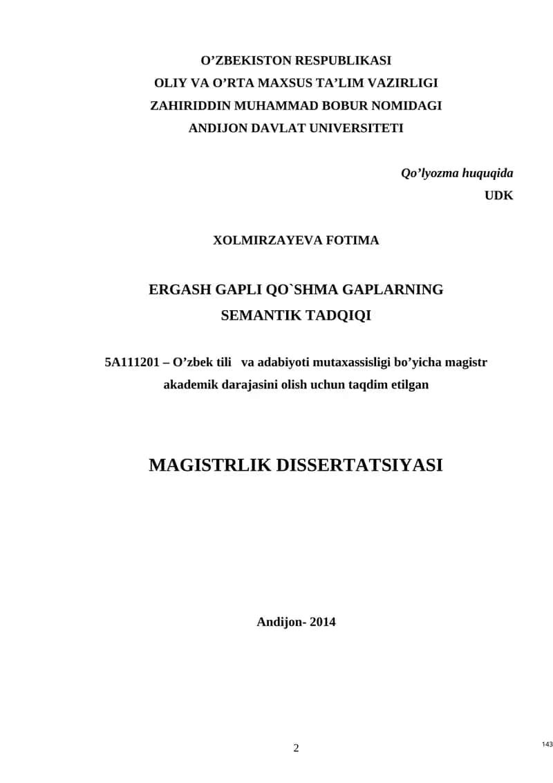 Ergash gapli qo’shma gaplarning semantik tadqiqi 1