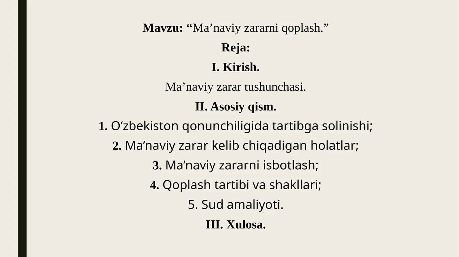 Ma’naviy zararni qoplash 1