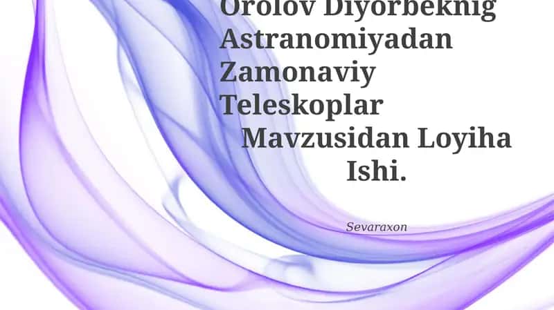 Zamonaviy Teleskoplar 1