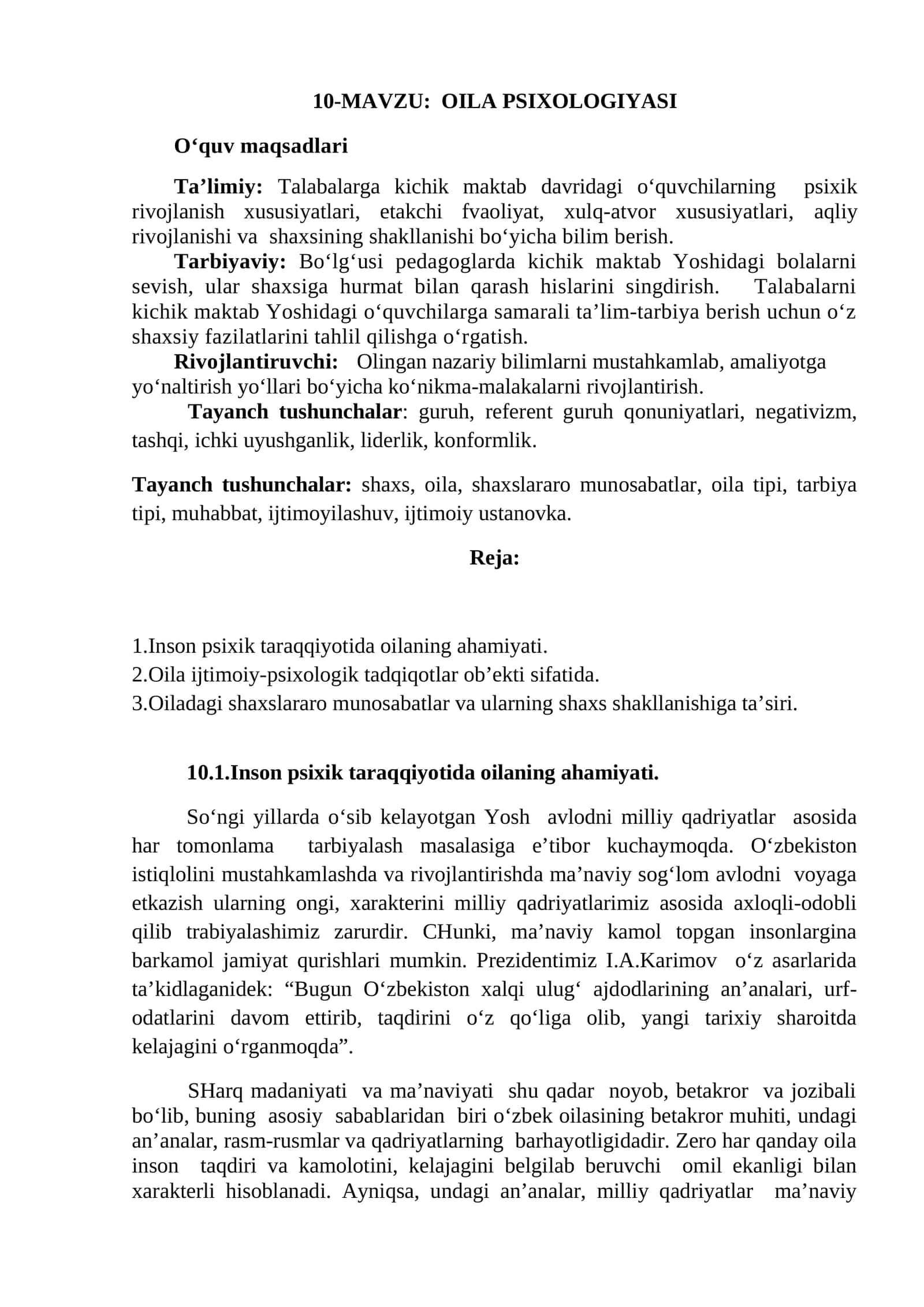 OILA PSIXOLOGIYASI 1