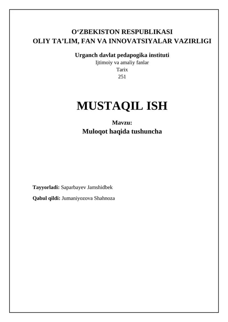 Muloqot haqida tushuncha 1