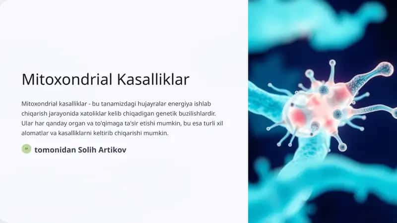 Mitoxondrial Kasalliklar 1