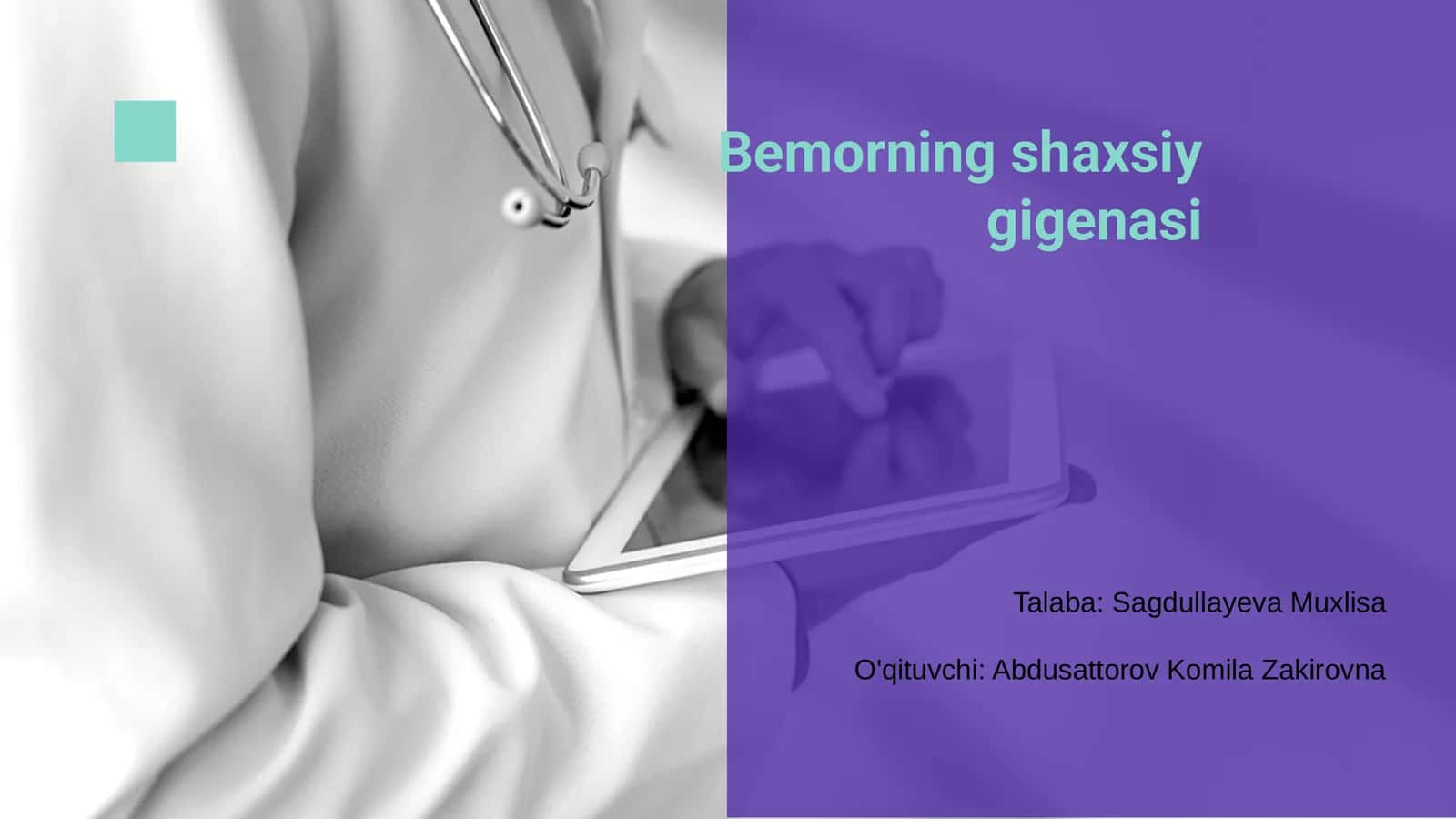 Bemorning shaxsiy gigenasi 1