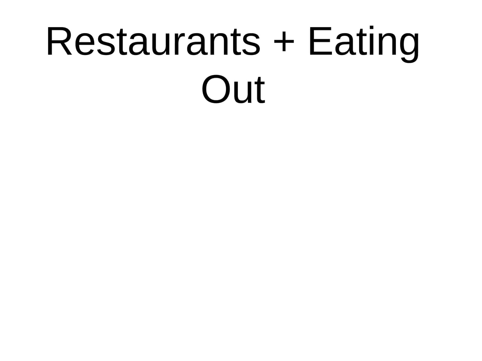A La Carte 1