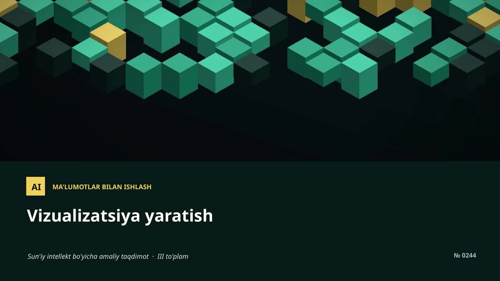 AI ma'lumotlar bilan ishlash - Vizualizatsiya yaratish 1