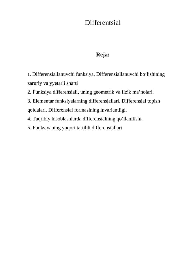 Differentsial 1