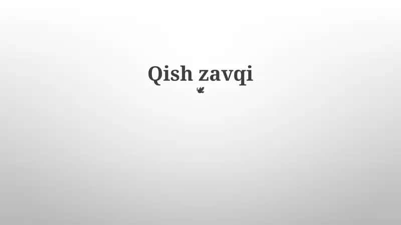 Qish zavqi 1