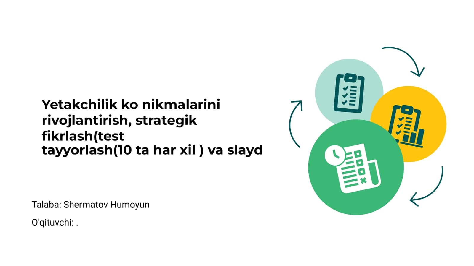 Yetakchilik ko'nikmalarini rivojlantirish 1