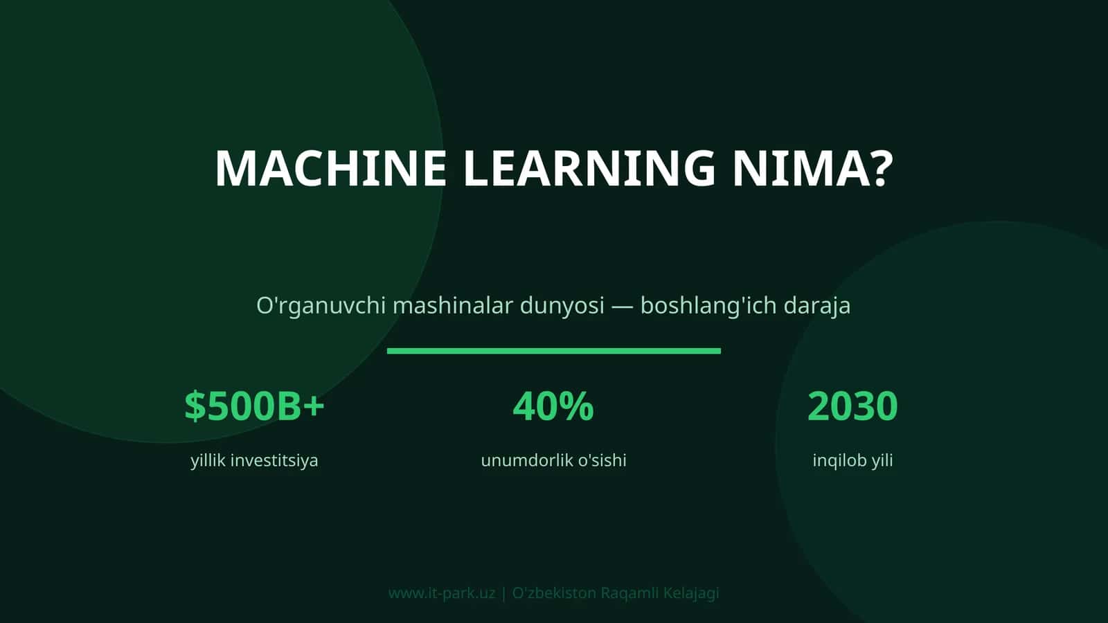 MACHINE LEARNING NIMA? 1