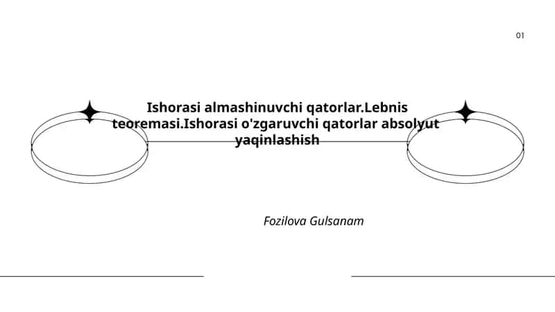 Ishorasi almashinuvchi qatorlar 1